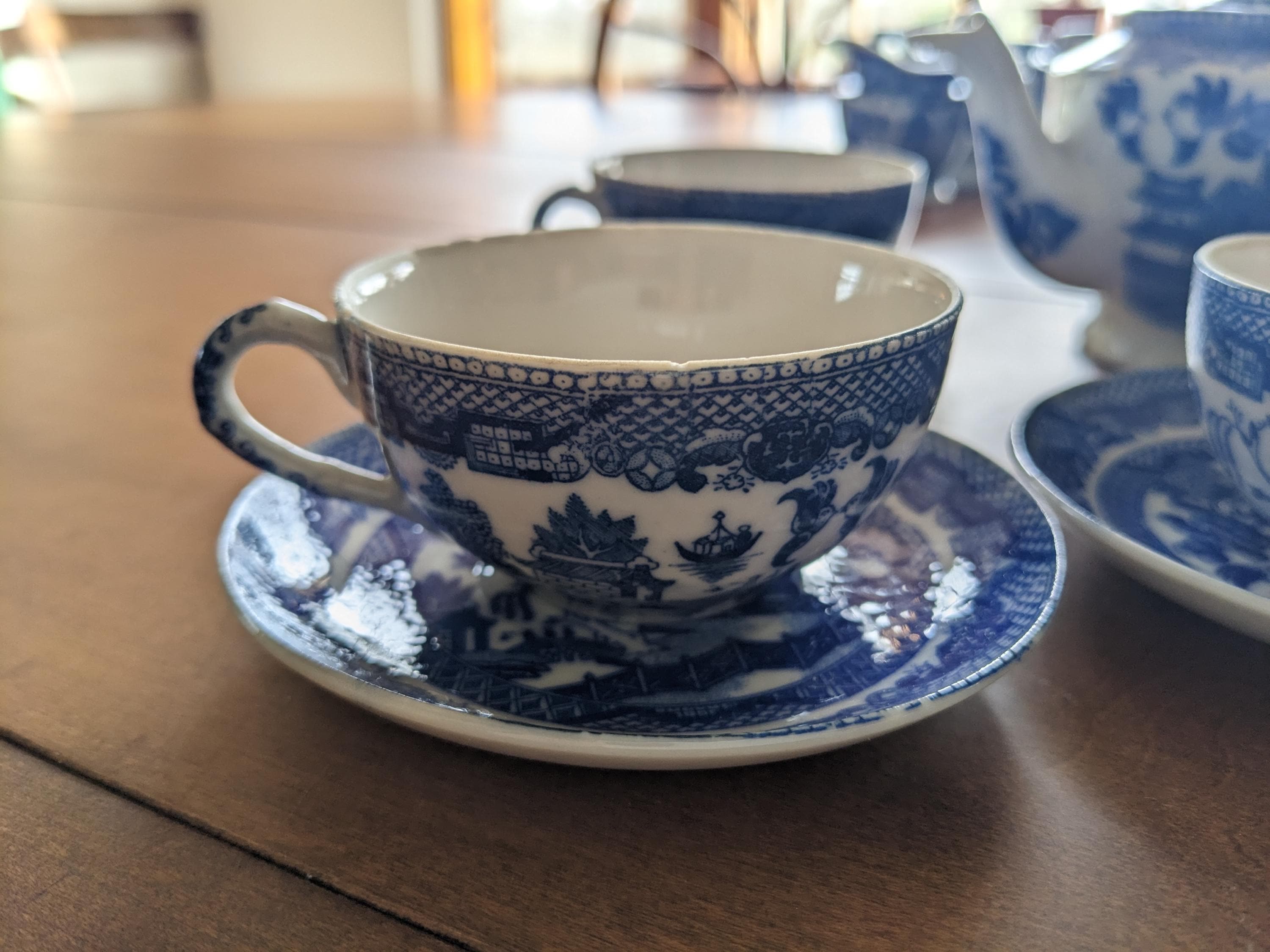 ミニチュア ブルー ウィロー「リトル ホステス」ティー セット