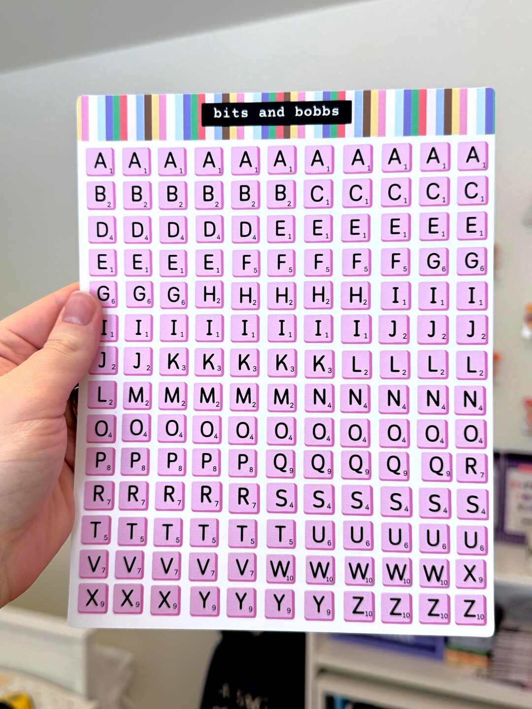 Large Sheet of Pink Scrabble Letters - Etsy