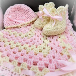 Baby blanket set pattern