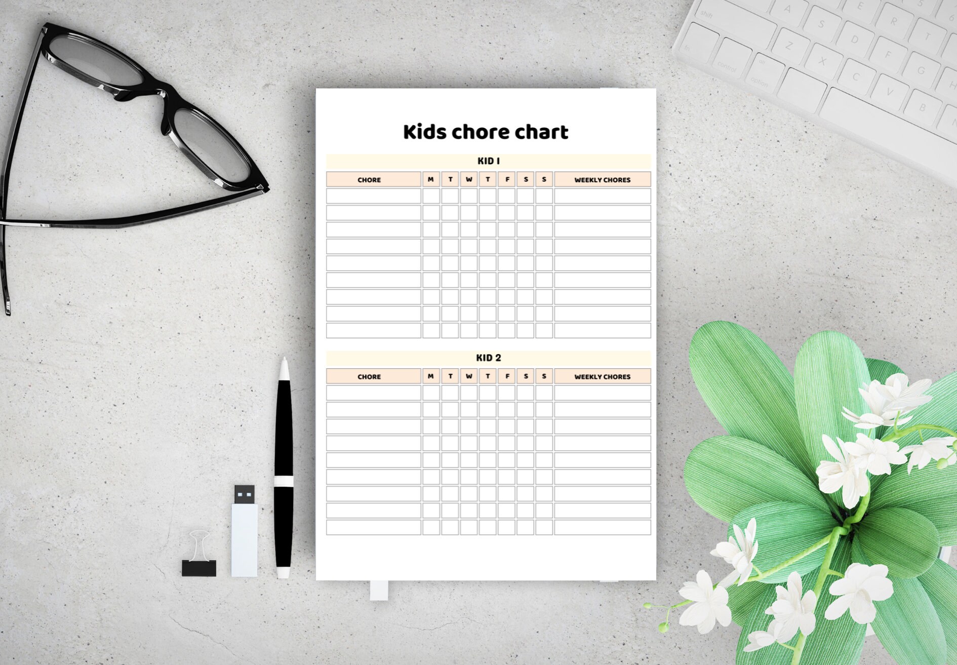 Printable Kids Chore Charts, After Before School Kids Charts Bundle ...