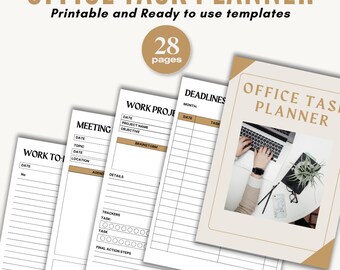 Kantoortaken Planner Set Kantoororganisator Printables Werktakenlijst Werkschema Werknemer Planner Kantoortakenplanner Kantoorset afdrukbaar
