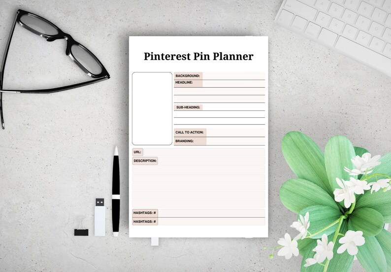 Printable Pinterest Planner, Pinterest Marketing Planner, Pinterest ...