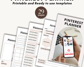 Printable Pinterest Planner, Pinterest Marketing Planner, Pinterest Guide, Pinterest Bundle, Pinterest for Blogs, Pinterest Checklist