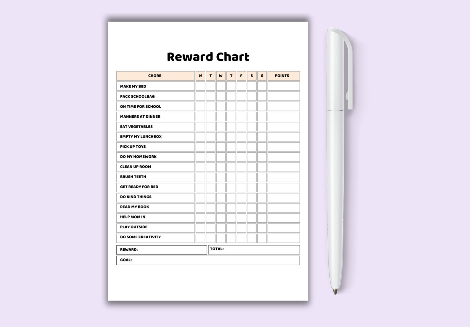 Printable Kids Chore Charts, After Before School Kids Charts Bundle ...