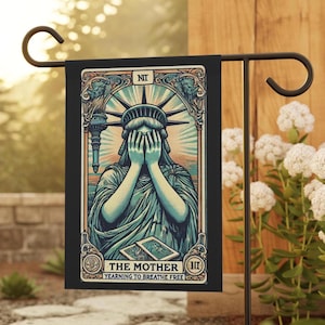 Pro-Democratic Sign Pro-Democracy Flag Statue of Liberty Banner Progressive Sign Anti-Trump Yard Sign Democrat Yard Sign Pro-Immigrant Sign