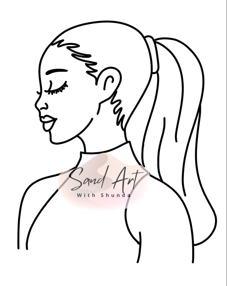 4 Peel and Pour Sand Art Sheets | Girl Designs (set of 4) - Etsy