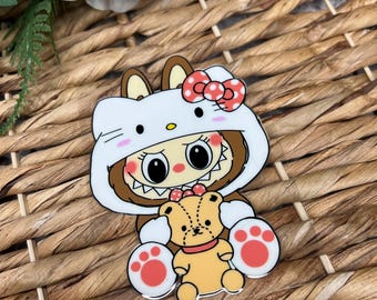UVDTF Decals Ready to apply | Labubu Kitty Decal | Cup Decals