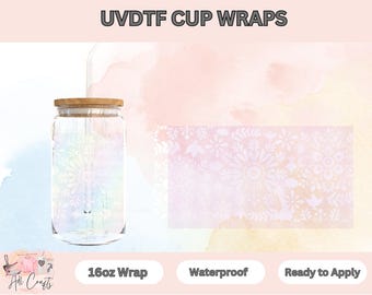 UVDtf Cup Wrap Wedding Talavera | UvDTF White Talavera | Baptism Talavera print Cup wraps