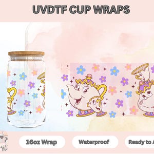 UVDtf Cup Wrap Beauty | UvDTF Princess Wrap | Beauty Princess Cup wraps