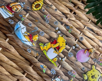 UVDtf Cup Wrap Honey Bear | UvDTF Cute Bear Wrap | Winnie Cup wraps
