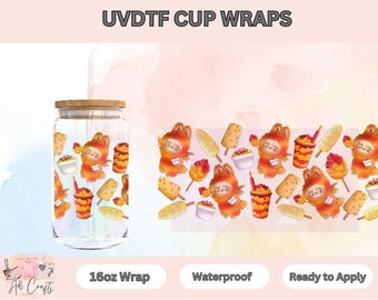UVDtf Cup Wraps La bubus | Elote La bubus Cup wrap | Mixed Colorful Labu bus cup wraps