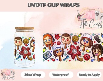 UVDtf Cup Wrap Popsticles | UvDTF Movie Wrap Strange | Exclusive Cup wraps | Ready To Apply