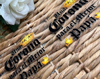 UVDTF Decals Ready to apply | Una corona para el papa mas chingo Decal | Cup Decals