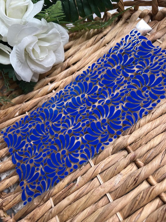 UVDtf Cup Wrap Blue Talavera | UvDTF Mexico Talavera | Mexican Talavera print Cup wraps