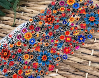UVDtf Cup Wrap Flower Print | UvDTF Mexico Flores | Mexican Flowers print Cup wraps