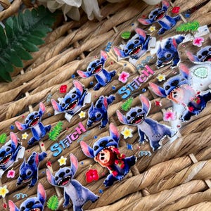 UV DTF Wrap Blue alien character | Ready to Apply | 16oz cup wrap | Uv Sticker | Physical Product | Libbey Cup Wraps