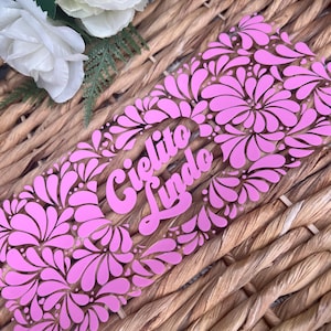 UVDtf Cup Wraps Talavera | Pink Cielito Lindo Cup wrap | Mexican cup wraps