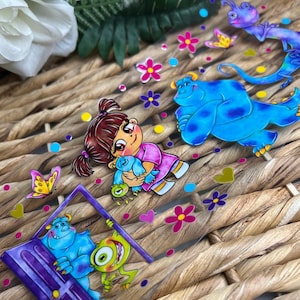 UVDtf Cup Wrap Boo | UvDTF Cute Monster |  Ready to Apply