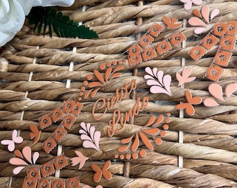UVDtf Cup Wrap Brown Talavera | UvDTF Cielito Lindo Talavera | Mexican Barro Talavera Wedding print Cup wraps