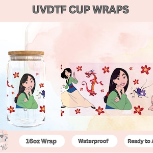 UVDtf Cup Wrap Princess | UvDTF Princess Wrap | Asian Princess Cup wraps