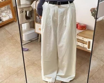Droopy woolen thickened wide-leg pants women's new wide-leg pants