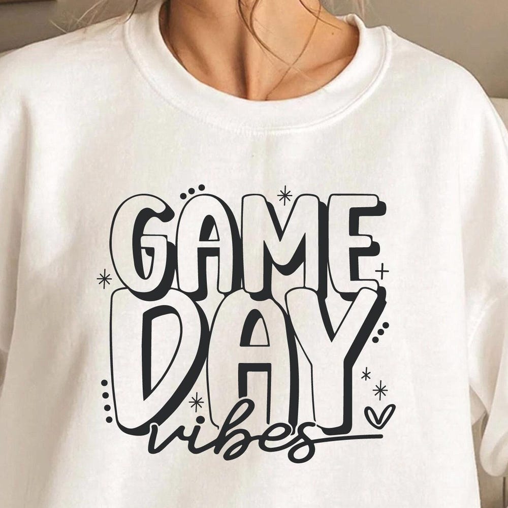 Game Day Vibes Sweatshirt, Match Day Gift, Sports Shirts,Game Day Basketball,Game Day Football,Game Day Baseball,Sports Shirt,Game Day Shirt Bespoketshirt