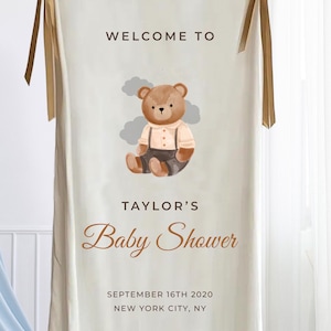 Personalized Fabric Baby Shower Sign, Custom Baby Shower Sign, Welcome Sign for Baby Shower, Custom Baby Shower Decor