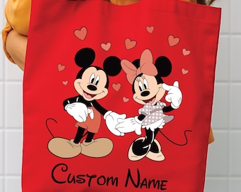 Disney Tote Bag - Mickey Castle Design Shoulder Tote - Durable Cotton, Eco-Friendly, Spacious for Travel and Daily Use