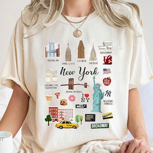 Koszula New York, Koszula New York City, Koszulka New York, Koszulka East Coast, Koszulka New Yorker, Prezent dla wielbiciela Nowego Jorku, Prezenty z Nowego Jorku