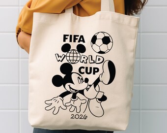 FIFAワールドカップ2026サッカートートバッグキャンバスパネル 