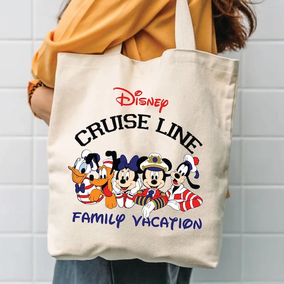 disney large travel tote bag for women Disney Cruise Tote Durable Canvas Bag: Heavy Cotton Fabric, Eco-Friendly  Travel Companion