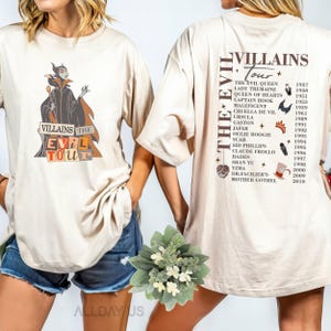 Villains Evil Tour Shirt, Vintage Disney Shirt, Disney Evil Queens Tee, Retro Disney Villains Tee