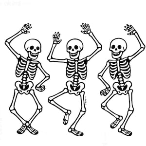 Dansende skeletten SVG |   Grappig Halloween-T-shirtontwerp downloadbaar | Digitale download: svg dxf png eps pdf