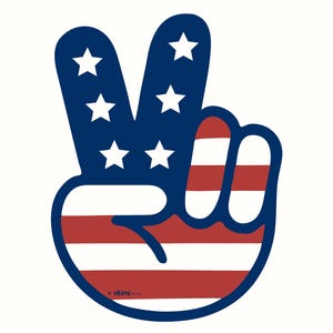 Vredesteken VS vlag SVG | Patriottische clipart op 4 juli