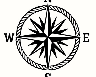 Compass Rose SVG | Nautical Navigation Clipart | Sailor design SVG | Nautical Art SVG | Design for Sublimation & Cricut | Instant download