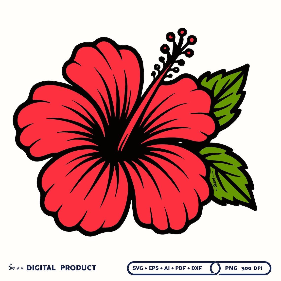 Hibiscus Flower SVG | Hawaiian Aloha Flower Design | Tropical Floral ...