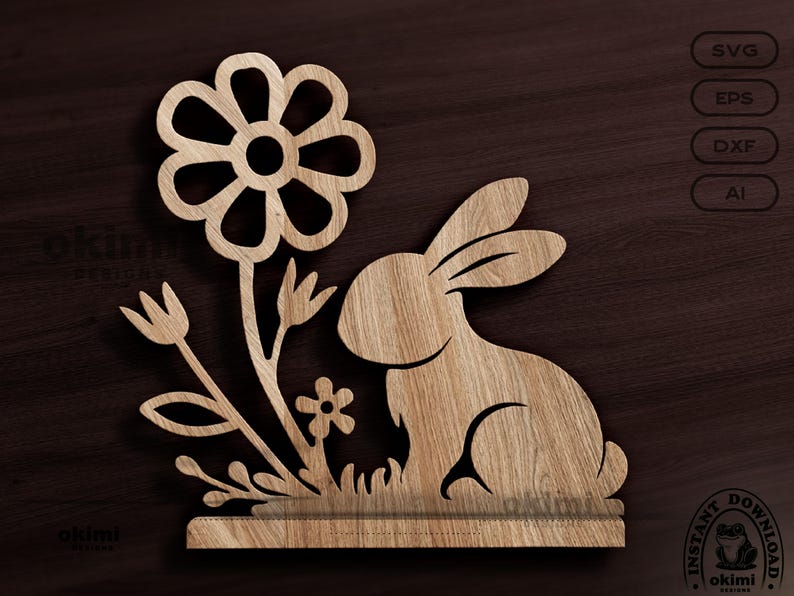 Bunny Easter Shelf Sitter SVG File | Easter Laser Cut File | Easter ...