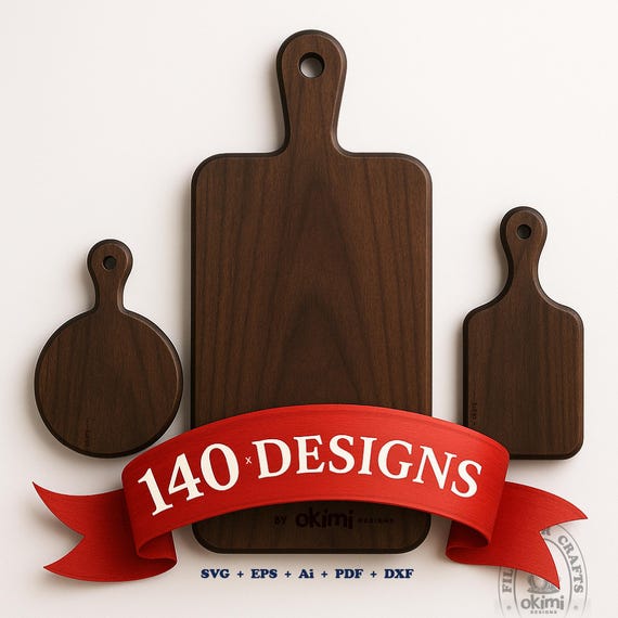 Cutting Board SVG Bundle | 140+ Cutting Board Laser Cut Files  |  Wood Cutting Board Templates | Digital download  ( svg pdf dxf eps )