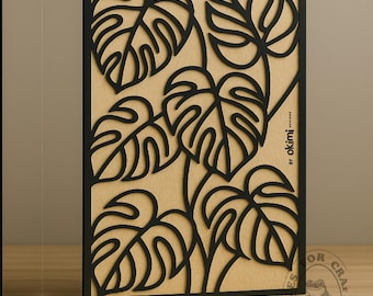 Monstera Wall Art Svg , Monstera Leafs Laser Cut Files  , Wood Wall Art | Home Decoration , Digital download: dxf png eps ai svg