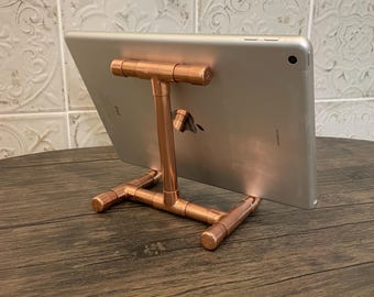 Soporte para tablet digital de cobre hecho a mano, soporte para libros, soporte para tablet hecho a mano, soporte para PC, soporte para ordenador, regalo