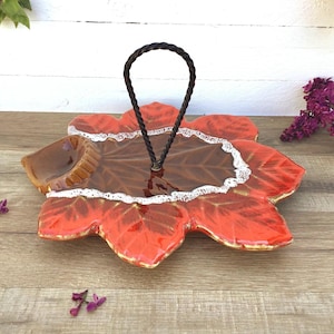 Vallauris ceramic dish from the south of France / serving tray / cheese, dessert tray / presentation or serving dish / container