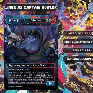 Jinbe aus One Piece – Captain Howler, Sea Smourge MTG Proxy Card | Kommandant & Sammlerliebling