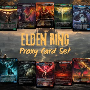 Elden Ring Fullart MTG Proxy Set – 19 cartas básicas cEDH competitivas – Edición premium de coleccionista