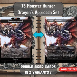 Monster Hunter x MTG Proxy Set – 13 carte di Dragon's Approach per EDH e gioco occasionale