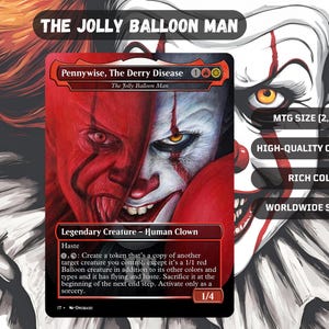 Pennywise | Carte de procuration MTG Jolly Balloon Man – Base du commandant inspirée de l'horreur