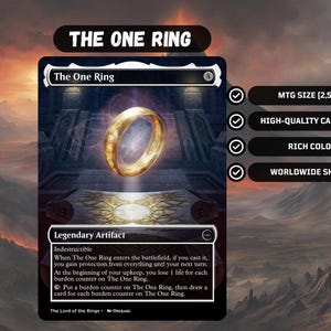 Die eine Ring-MTG-Proxy-Karte | Herr der Ringe Fantasy Design