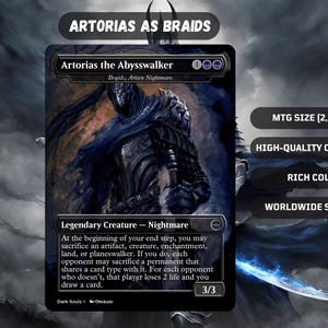 Carte de procuration Artorias of the Abyss x Braids MTG – Commander de base inspiré de Dark Souls