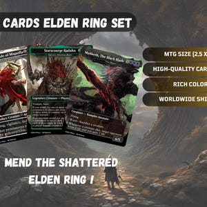 Elden Ring Fullart MTG Proxy Card Set: 10 impresionantes cartas de fan para Commander y juego casual