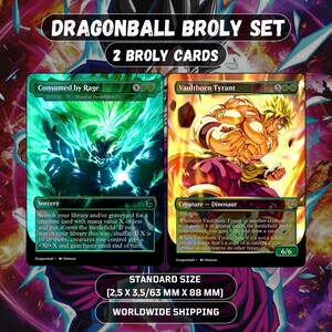 Dragon Ball Broly MTG-proxykaartenset: epische bundel met 2 kaarten voor EDH & Collectors