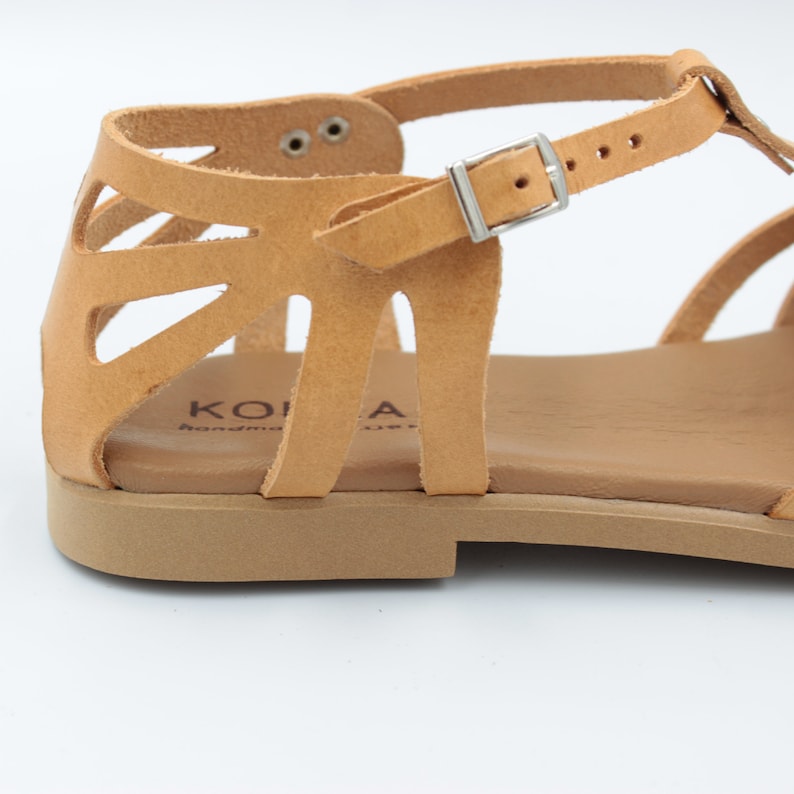 Women Fisherman sandals are made with 6 thin criss-cross straps that close all the toes and a closed heel with holes that help your feet breathe. Minimalist sandals are suitable for birthday gift